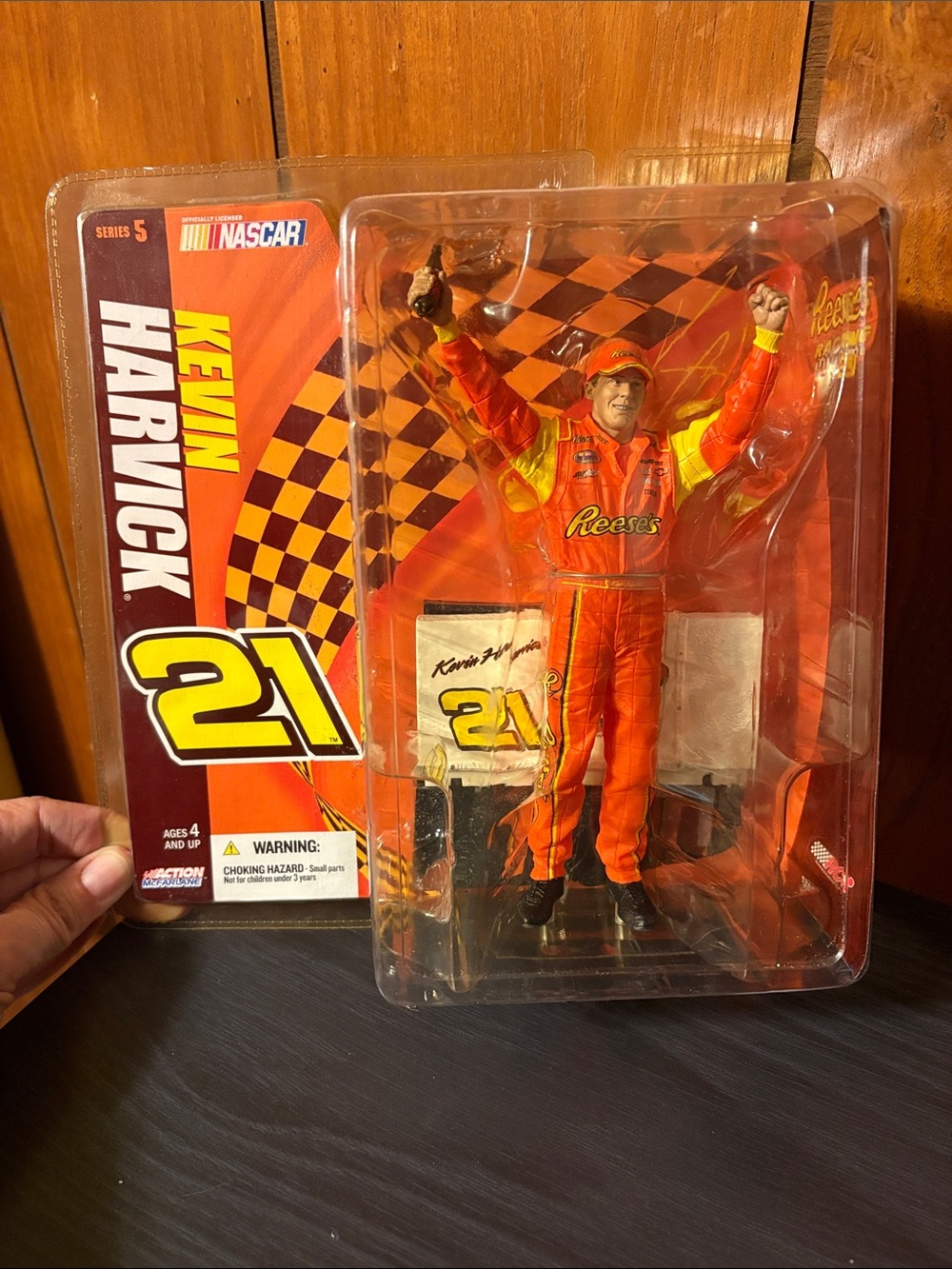 Kevin Harvick #21 Reese's NASCAR Action Figure - Orange Racing Suit Reese
